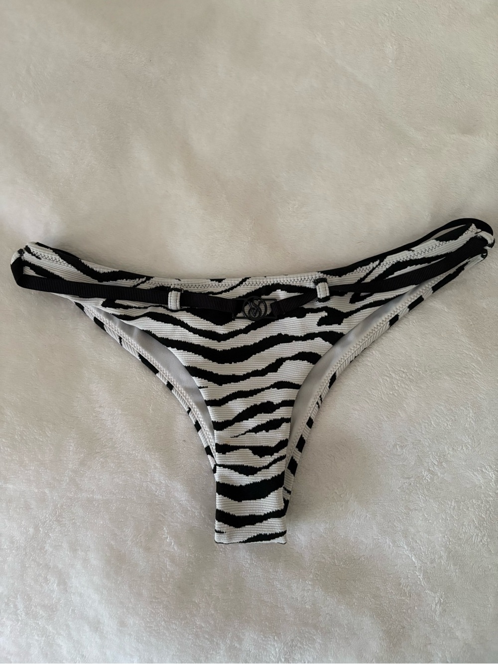 Victoria’s Secret Black and White Zebra Print Bikini Bottoms